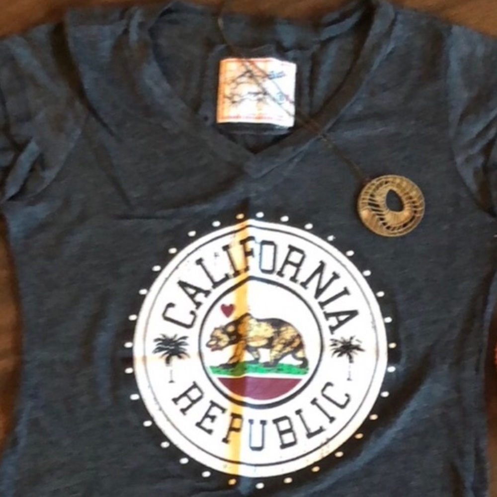 California Republic Bear Reflex small t-shirt tee